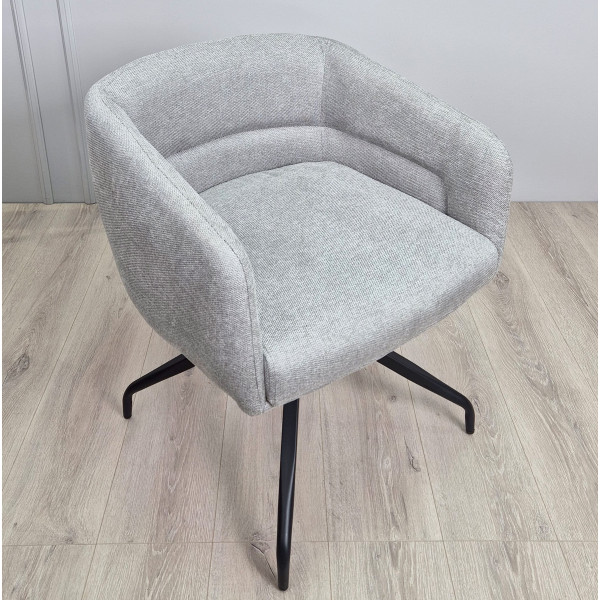 Стілець поворотний Intarsio Emma Світло-сірий Тканина-2