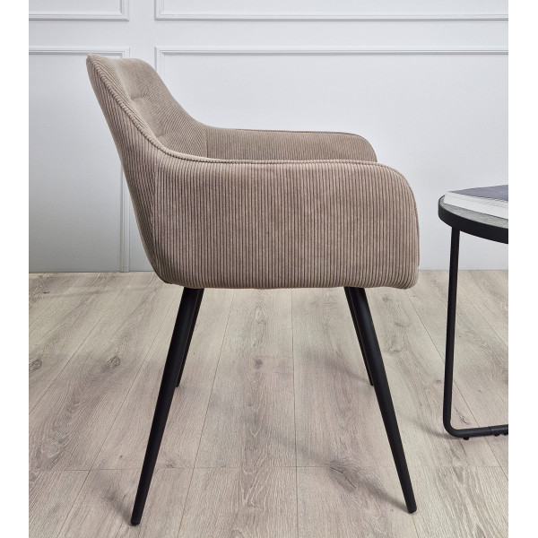 Стул Intarsio Ernest Темно-бежевый Вельвет-3