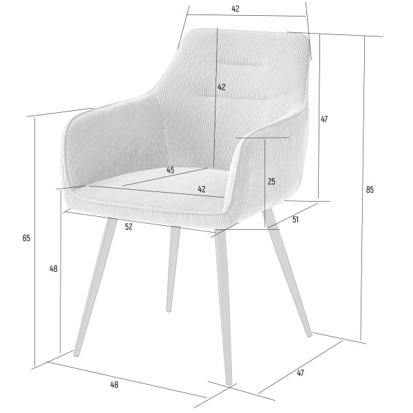 Стул Intarsio Ernest Темно-бежевый Вельвет-9