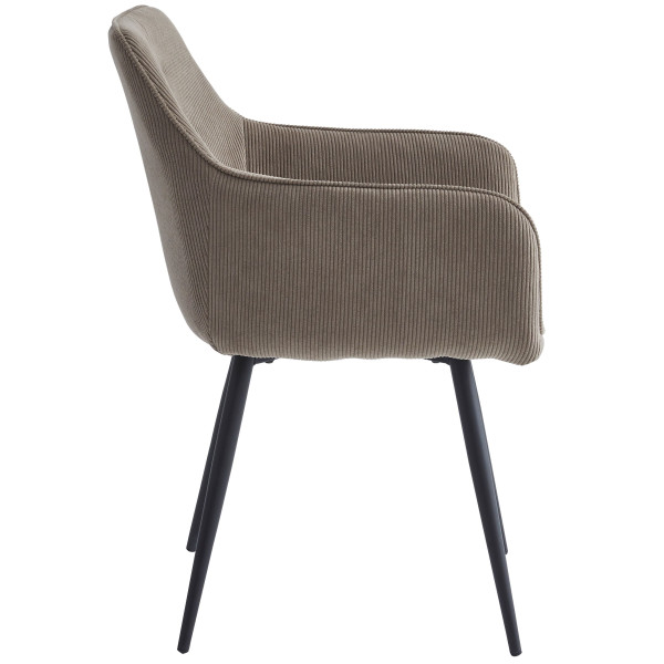 Стул Intarsio Ernest Темно-бежевый Вельвет-5