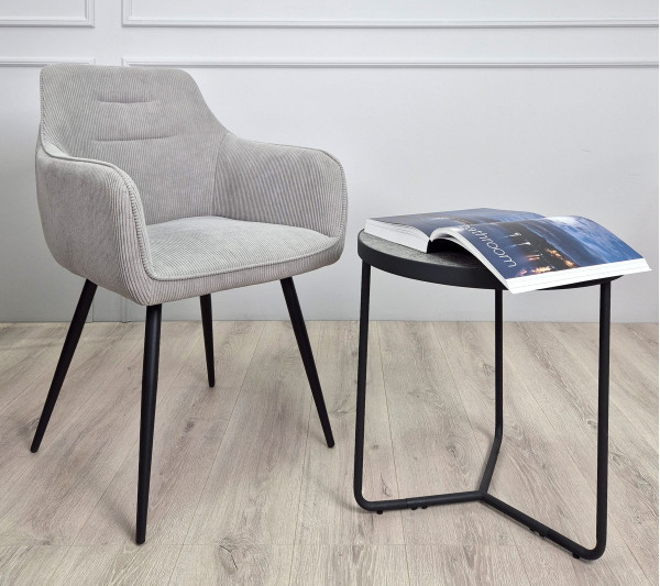 Стул Intarsio Ernest Светло-серый Вельвет-1