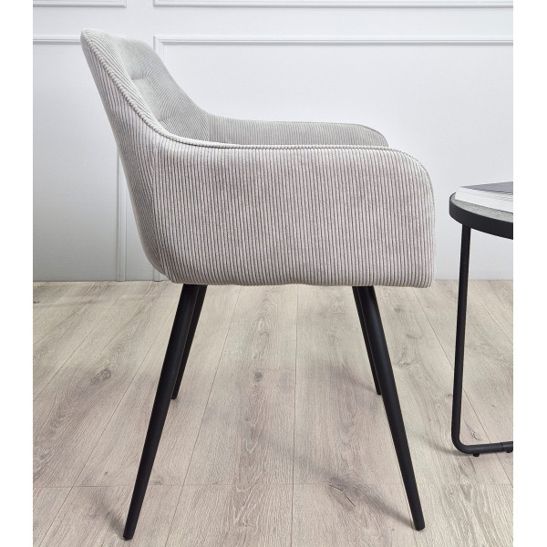 Стул Intarsio Ernest Светло-серый Вельвет-3