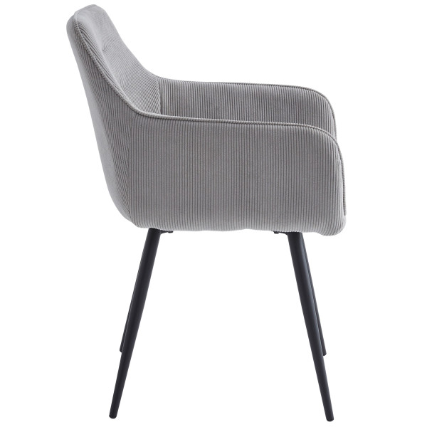 Стул Intarsio Ernest Светло-серый Вельвет-5