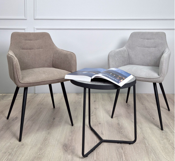 Стул Intarsio Ernest Темно-бежевый Вельвет-2