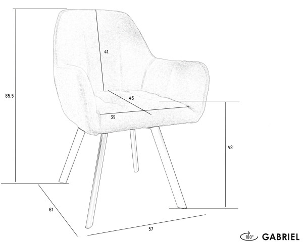 Стул Intarsio Gabriel Бежевый Ткань Стул Intarsio Gabriel Бежевый Ткань-6