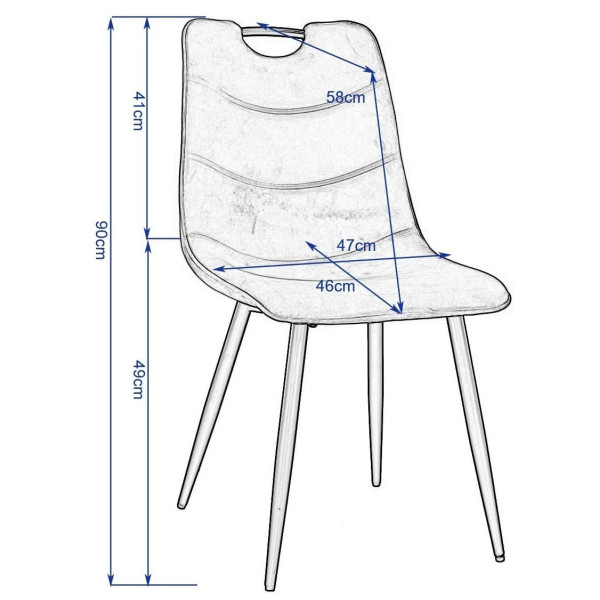 Стул Intarsio Goopy Черный Бархат Стул Intarsio Goopy Черный Бархат-10