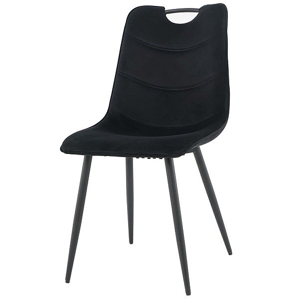 Стул Intarsio Goopy Черный Бархат Стул Intarsio Goopy Черный Бархат-0
