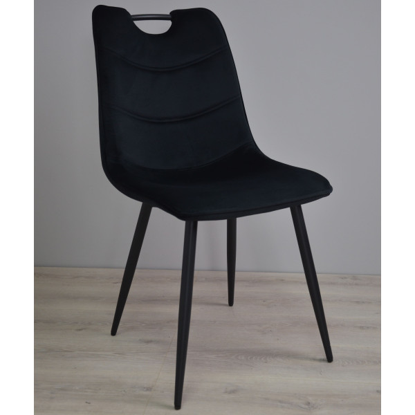 Стул Intarsio Goopy Черный Бархат Стул Intarsio Goopy Черный Бархат-2