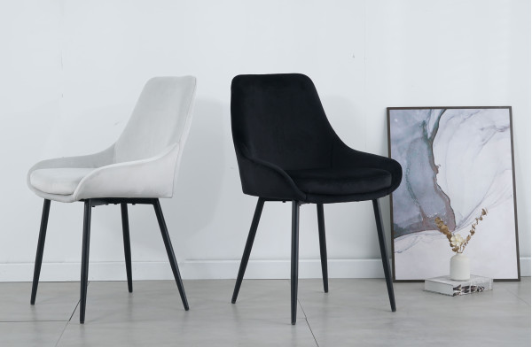 Стул Intarsio Hugo Черный Велюр-8