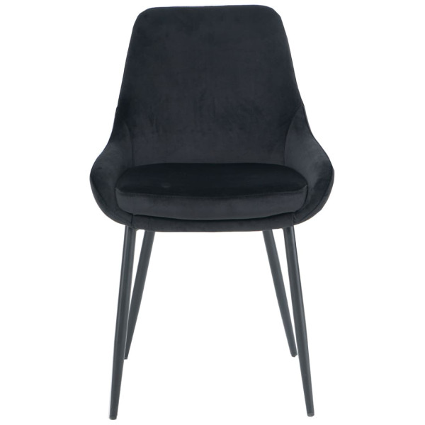 Стул Intarsio Hugo Черный Велюр-1