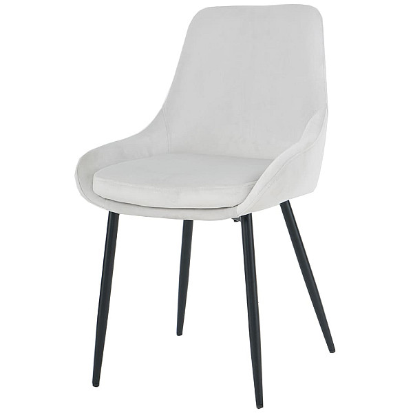 Стул Intarsio Hugo Светло-серый Велюр-0