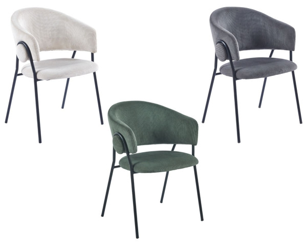 Стул Intarsio Kay Серый Вельвет-8