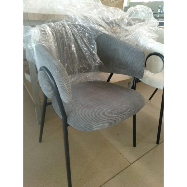 Стул Intarsio Kay Серый Вельвет-6