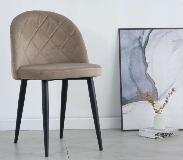 Стул Intarsio Lulu Темно-бежевый Велюр-5