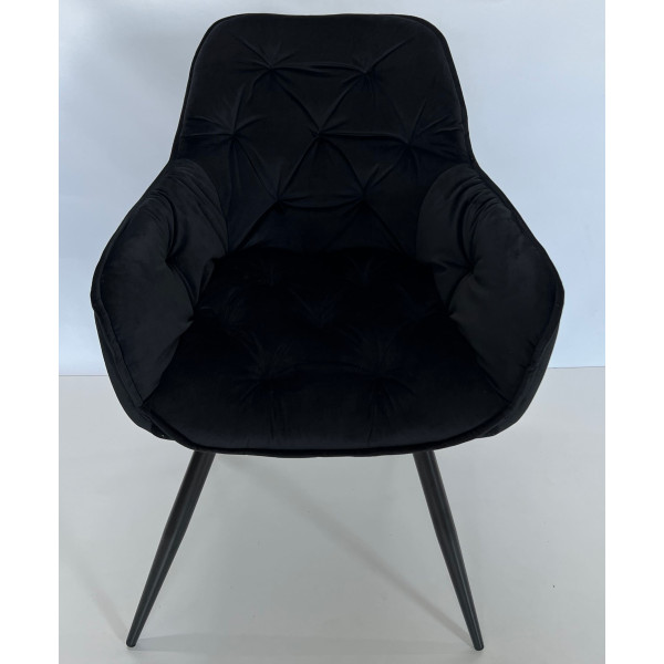 Стілець Intarsio Magic Чорний Велюр-10