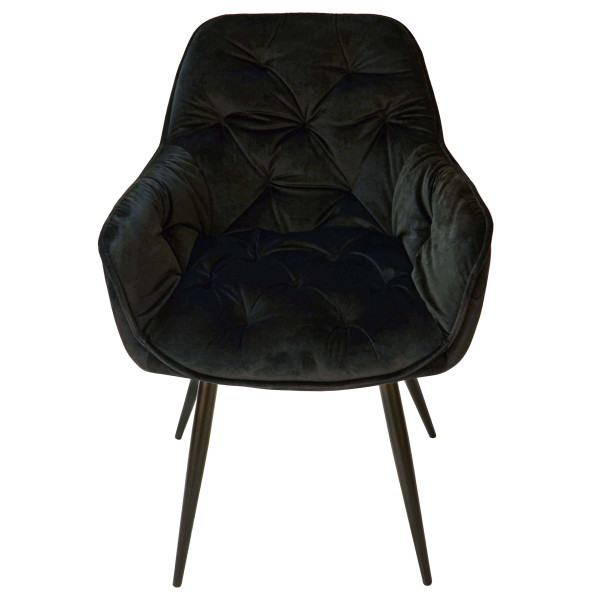 Стілець Intarsio Magic Чорний Велюр-1