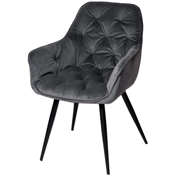 Стул Intarsio Magic Серый Велюр-0