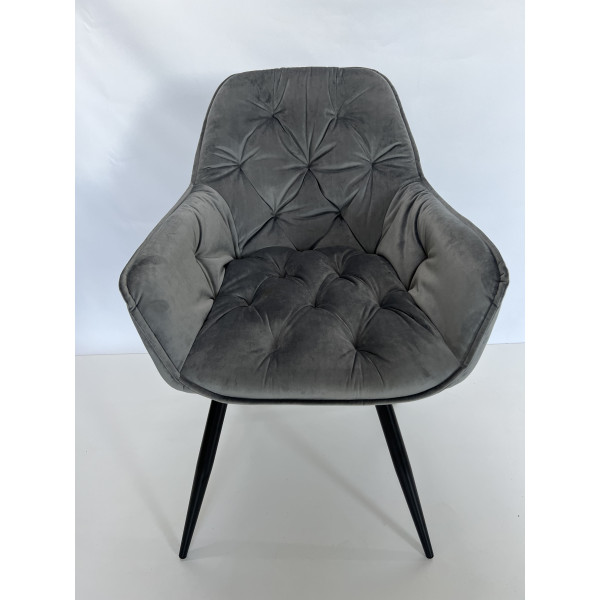 Стул Intarsio Magic Серый Велюр-16