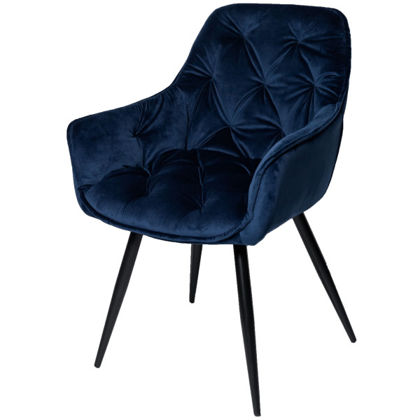 Стул Intarsio Magic Темно-синий Велюр-0