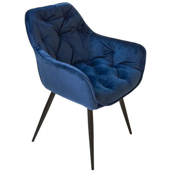 Стул Intarsio Magic Темно-синий Велюр-3