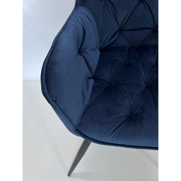 Стул Intarsio Magic Темно-синий Велюр-12