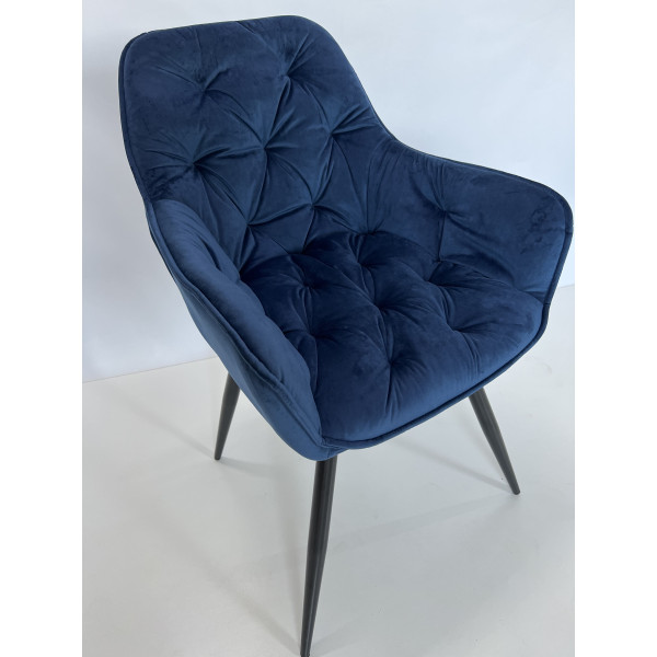 Стул Intarsio Magic Темно-синий Велюр-11
