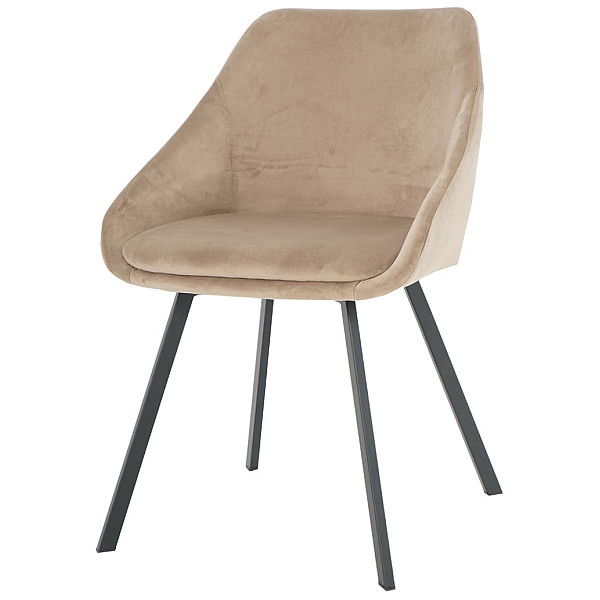 Стул Intarsio Pepio Темно-бежевый Велюр-0