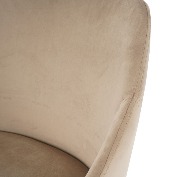 Стул Intarsio Pepio Темно-бежевый Велюр-5