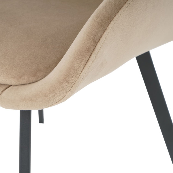 Стул Intarsio Pepio Темно-бежевый Велюр-7