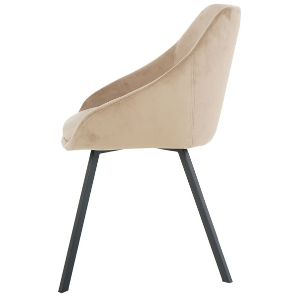 Стул Intarsio Pepio Темно-бежевый Велюр-2