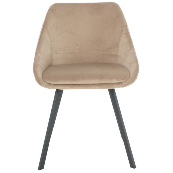 Стул Intarsio Pepio Темно-бежевый Велюр-1