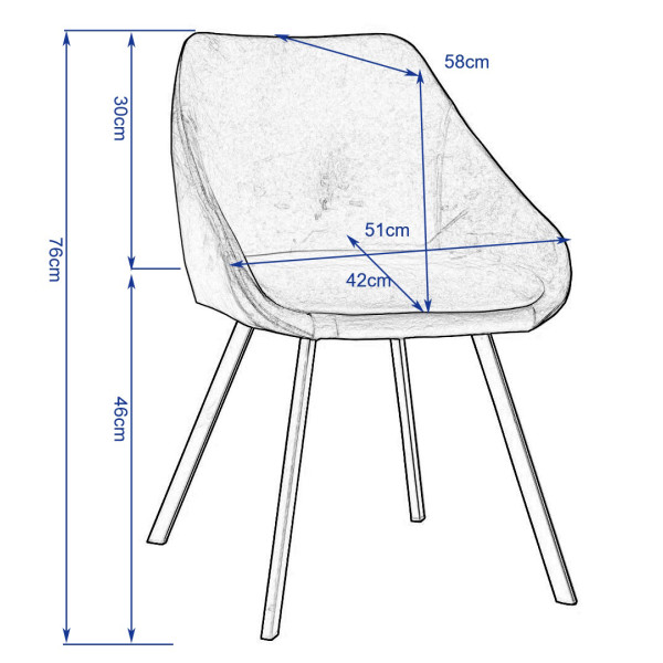 Стілець Intarsio Pepio Сірий Велюр-15
