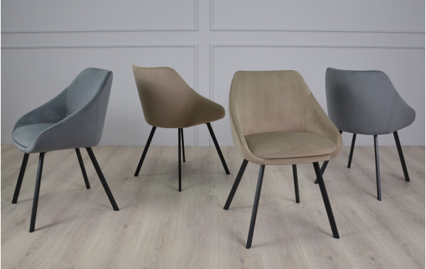 Стілець Intarsio Pepio Сірий Велюр-14