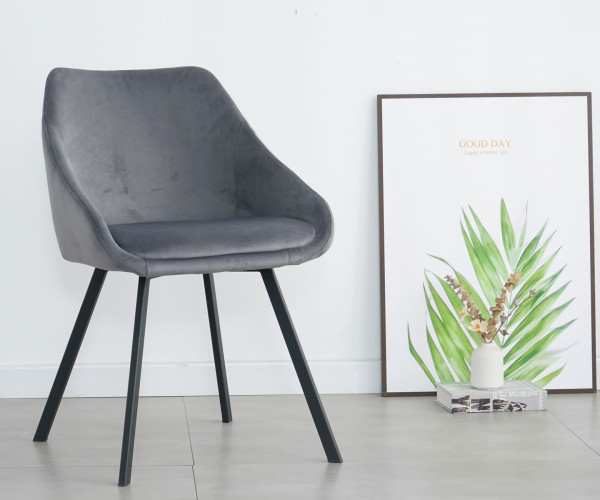 Стілець Intarsio Pepio Сірий Велюр-12