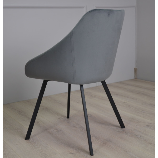 Стілець Intarsio Pepio Сірий Велюр-11