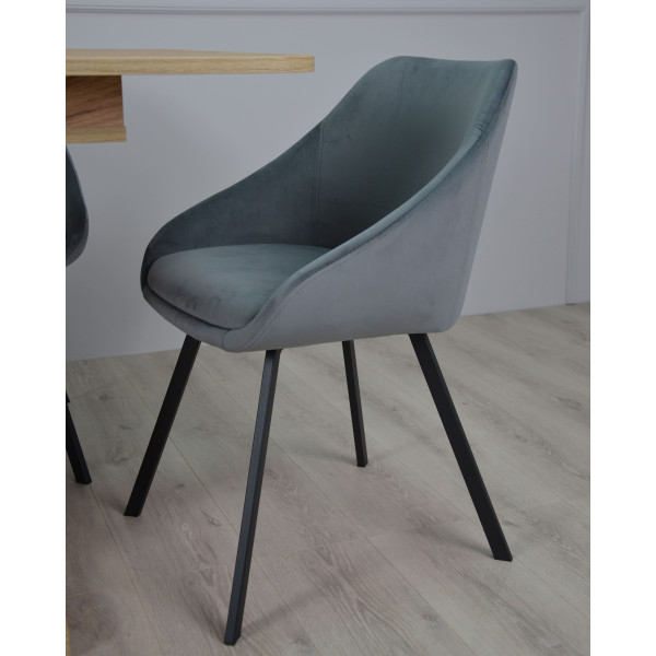 Стілець Intarsio Pepio Сірий Велюр-10