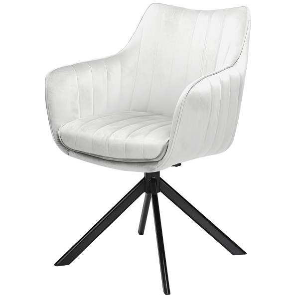 Стул поворотный Intarsio Salvia Светло-серый Велюр-0