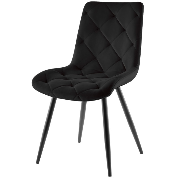 Стілець Intarsio Shell Чорний Оксамит-0