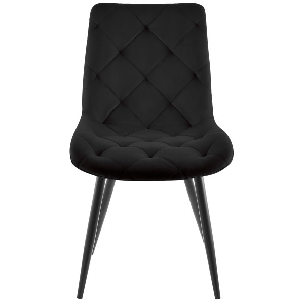 Стілець Intarsio Shell Чорний Оксамит-1