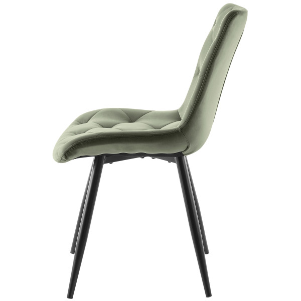 Стілець Intarsio Shell Оливковий Оксамит-2