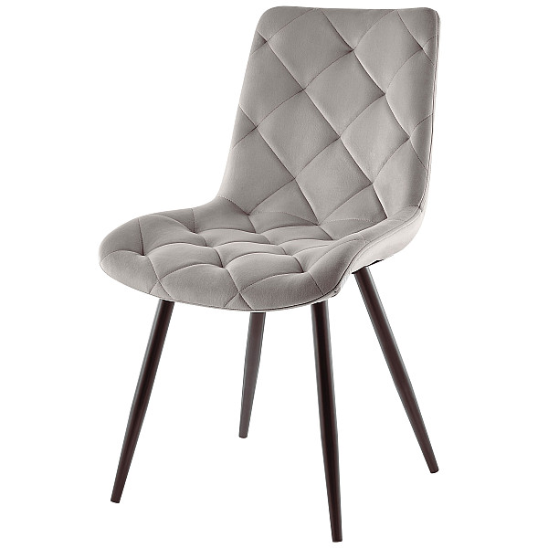 Стул Intarsio Shell Серый Бархат-0