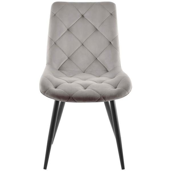 Стул Intarsio Shell Серый Бархат-1