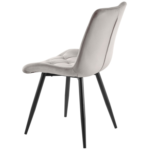 Стул Intarsio Shell Серый Бархат-3