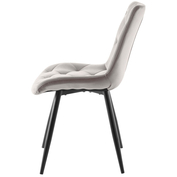 Стул Intarsio Shell Серый Бархат-2