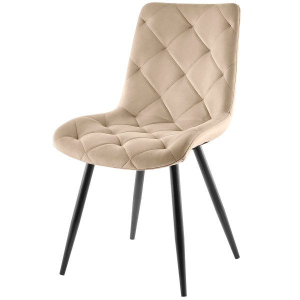 Стілець Intarsio Shell Темно-бежевий Оксамит-0