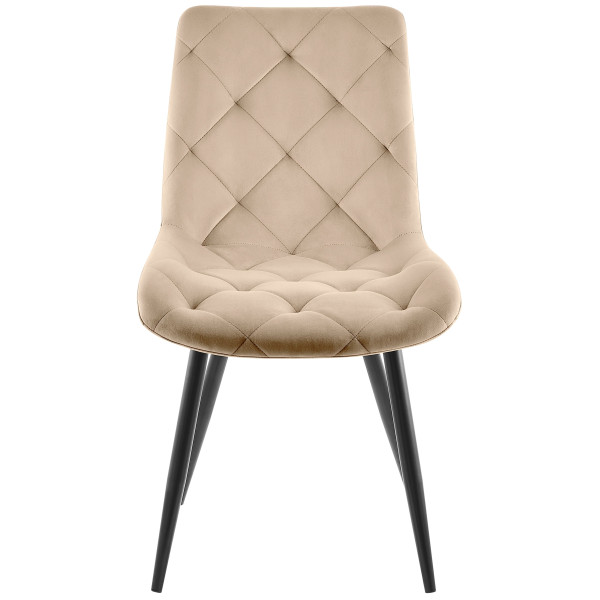 Стілець Intarsio Shell Темно-бежевий Оксамит-1