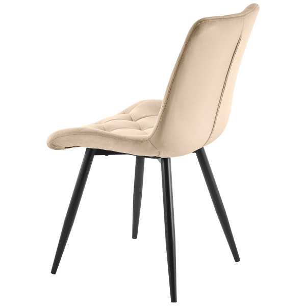 Стілець Intarsio Shell Темно-бежевий Оксамит-3