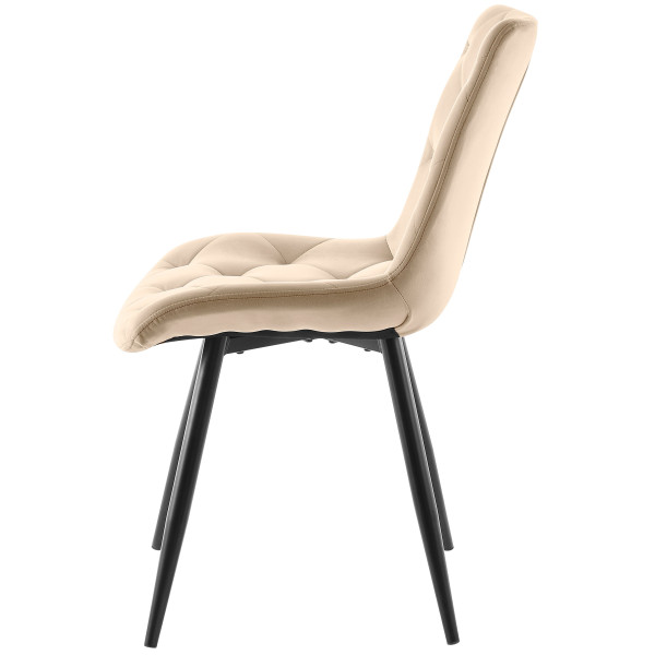 Стілець Intarsio Shell Темно-бежевий Оксамит-2