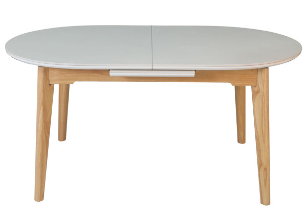 Керамический раскладной обеденный стол Intarsio ALBERTO CERAMIC Бежевый/натуральный 90х160 (200) см-1