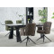 Керамический раскладной обеденный стол Intarsio ARNOLD CERAMIC Wic dark grey/черный каркас 90х180 (240) см-1-thumb